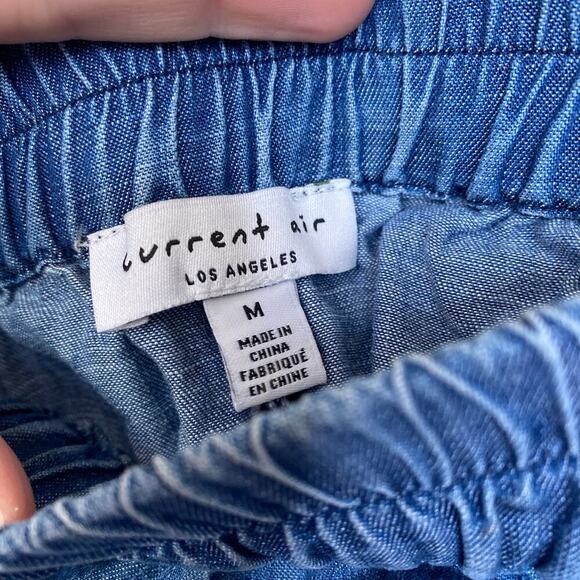 CURRENT AIR Chambray Tiered Shorts Size Medium Flowy Summer Tencel - Picture 4 of 7